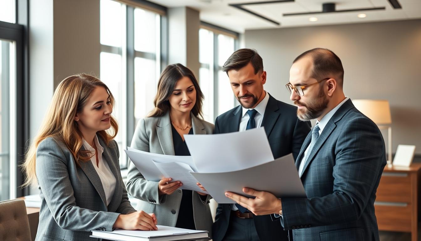 Senior legal team and family support